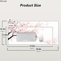 Japanese style Gaming Mouse Pad Pink Sakura Mousepads Black White XXL Large Desk Mat Torii Art Mouse Mats Rugs for Laptop Gamer 800x300x2mm
