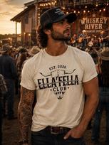 ELLA FELLA Club kaukolės galvijų kaukolės grafikos marškinėliai | EST. 2026 Vakarų logotipas Unisex marškinėliai L