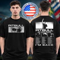 Pitbull Prekės Aš Grįžtu Pasaulinis Tour 2026 Tour Datos Dvišoniai Marškinėliai pakartotinis spausdinimas XXL