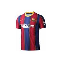Nike Lionel Messi Barcelona Football Club Champions League Youth Home Striped Letter Print Crew Neck Short Sleeve T-Shirt Men T-Shirt Red CD4185-455 XS