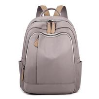 Fashionable backpack, large capacity travel bag with practical pockets - handbag, zipper closure chaki