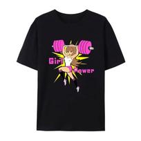 Interesting Gym Girl Asked Me To Clean Up I Made A Series Of T-shirts Otaku Short Sleeved Tops With Cute Patterns For Women90072 S