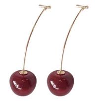 Cherry Drop Earrings Long Dangle Earrings Fashion Ear Jewelry Sweet Pendant Earrings Statement Earrings for Women Girls small