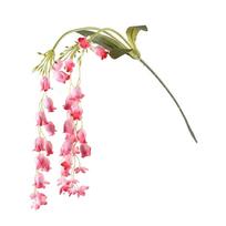 108CM Artificial Wisteria Flowers Green Color Silk Material Fake Floral Plants Ceiling Decoration String Arrangement rožinė raudona spalva
