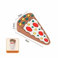 Silicone Silicone Door Stopper Shock Absorbent Reusable Anti-collision Stopper Cartoon Pizza Design No Drilling Required kava