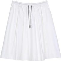 Betu Women's Autumn Wrinkle-Resistant High-Waist Skirt L pilkšvai balta