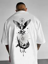 Bestselling Art Wing Print 100 Cotton Men Woment Tshirt Summer Autumn Daily Outdoor Sports Casual Loose Street Short Sleeve S