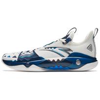 Anta Shock Wave 5 Pro Textile, TPU Cushioning, Wear Resistant Low top Basketball Shoes Men's White Blue 112421111S-5 39