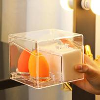 Transparent Acrylic Beauty Egg Cotton Swab Box Portable Cosmetics Container Jewelry Organizer Makeup Medicine Cotton Pad Case M gryna