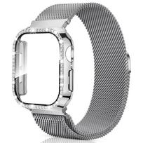 2in1 Milanese Loop+ case For Redmi Watch 6 5 4 3Active 3Lite diamond cover+band For Redmi Watch 3Active Redmi 6