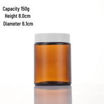 Brown Wide-Mouth Glass Bottle: Cream, Ointment, Soil Sampling, Sample, Straight-Mouth Reagent Bottle gray