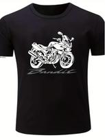 Vyriški Marškinėliai Bandit 600/1200 Motociklui - Drabužiai Motociklų Entuziastams su Bandit 600/1200 Grafika S