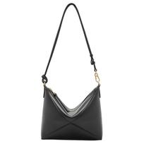 Loewe Fold Detachable Adjustable Shoulder Strap Zipper Closure Leather Crossbody Tote Bag Women Handbags Black C510PT1X01-1100 Basic Set (Bag+Dust Bag)