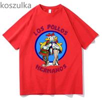 Unisex's los pollos herUnisexos t-shirt 100% cotton Breaking Bad LOS POLLOS Chicken Brothers printed Yellow funny tshirt male shirts S
