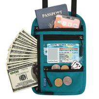 RFID Protection Passport Holder Travel Neck Pouch Anti-theft Wallet Hidden Money Document Card Holder Waterproof Large Organizer