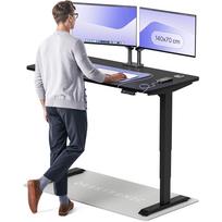 Prekė su pažeista pakuote. Rašomasis stalas reguliuojamo aukščio Desktronic HomePro, 140 cm x 70 cm, 61 - 125.5 cm, juoda sp.