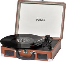 Prekė su pažeista pakuote. Patefonas Denver VPL-120 Brown, ruda sp., 2 W