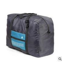 Chinese Style Waterproof Nylon Foldable Travel Storage Bag - High Capacity Suitcase Pouch mėlyna