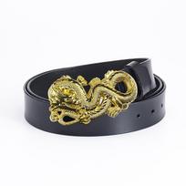 Men's Genuine Leather Chinese Dragon Punk Belt 105cm