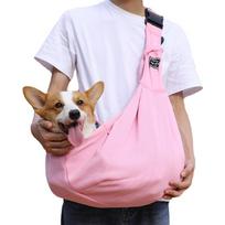 Adjustable Dog Carrier Bag,Reversible Hands-free Dog Carry Sling for Small & Medium Dog Cat,Soft Comfortable 5-7kg rožinė