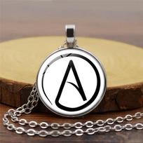 Ateisto Ateizmo Simbolis Laikas Moteriškas Universalus Retro Pakabukas Karoliai 50cm(Necklace Size)
