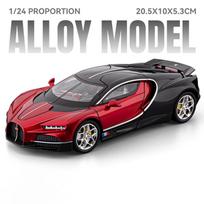 1:24 Bugatti Tourbillon Superautomobilio Lydinio Liejimo Metalo Modelis Automobilis Aukšto Realistiškumo Papuošalai Dekoracijos Pomėgis Kolekcionuojami Daiktai Šventė gray