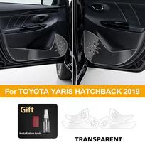 For  Yaris Hatchback 2019 TPU Car Door Anti Kick Pad Inner Side Edge Film Front and Rear Door Side Panel Protection Pad