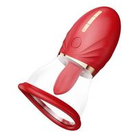 SuperLove Magic Tongue Pleasure 3in1 Sucking, Licking & Vibrating Red