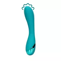 Loveline by Shots Loveline Smooth Silicone G-Spot Vibrator Teal Blue Dual-Action Design