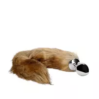 Ouch! by Shots EasyToys Fox Tail Plug Brown - Metal Intimate Accessory with Fluffy Tail