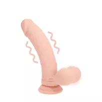 RealRock by Shots Shots Dual Density Rechargeable Silicone Curved Model 15cm Flesh