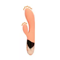 Loveline by Shots Loveline Ceramic Peach Dual Stimulation Intimate Massager Ultra Soft Silicone