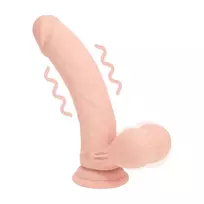 RealRock by Shots Shots Dual Density Curved Silicone Device 20cm Flesh Weighted Balls