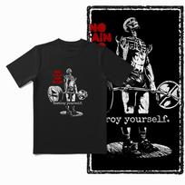 Summer Coolmind YG Body Building Gym Cotton Exclusive Graphic Men's T-shirt Cotton Large Size Cool Black Men's Novelty T-shirt M juoda