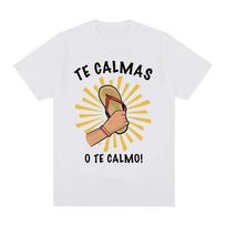 Fun Spanish Mom Emoji Te Calmas O Te Calmo T-shirt Women's Fashion Hip Hop Loose T-shirt Graphic T Shirts Women's Clothing S