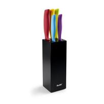 Set de 5 couteaux - IBILI - Colorful - Support bois noir - Colorés - 5 pièces