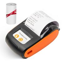 Kvitų spausdintuvas 58mm Mini terminis spausdinimas Belaidis BT USB Mobilus spausdintuvasSuderinamas su Android/iOS/Windows sistema oranžinė