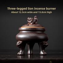 Retro Three Leg Incense Burner ChineseAntiqueStyle Ceramic Coil Holder for Sandalwood Agarwood Mugwort Tea Ceremony Aromatherapy