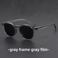 Retro TR90 Fashion Glasses Frame Men Fashion Shades Polygon Women Oval High Quality Travel Eyewear TR90 Lentes De Sol Hombre pilka spalva