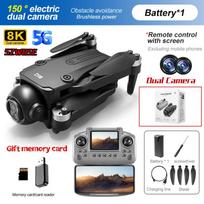 D18 Drone 8K HD Dual Camera GPS Return Aerial Photography Obstacle Avoidance Brushless Motor 5G WIFI 18000m Quadcopter 1 battery juoda