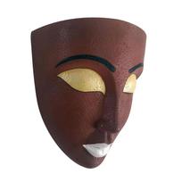 Resin Human Face Flower Pot Resin Wall Hanging Flower Pot Indoor Outdoor Garden Wall Decoration 16.5X8.5X19CM