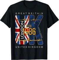 Great UK London United Kingdom Gift Hipster Men 3d Print Brand Casual Streetwear Harajuku Fashion O-Neck T-shirt - Men's Summ... S įvairiaspalvis