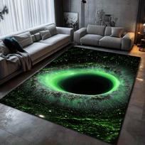 3D Visual Illusion Black Hole Galaxy Area Rug Space Universe Home Decor Carpet Soft Non-slip Floor Mat for Living Room Bedroom 40X60cm