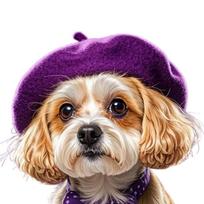 Pet Beret Hat For City Walking Park Outings And Family Gatherings Fun Wool Hat Headwear for Daily Wear Photo Accessory mėtų žalios spalvos