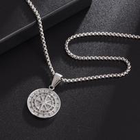 Compass Compass Retro Fashion Jewelry Pendant Necklace 60CM(Necklace Long)