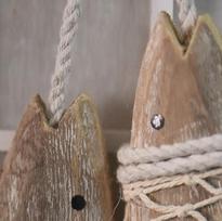 1 Pair Hand Carved Hanging Marine Coastal Wooden Fish Wall Sculptures DIY Home Room Nautical Decor Decorations Ornament CN