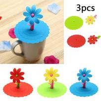 3pcs Silicone Mug Drink Covers with Airtight Seal Compatible with Glass Cups and Bowls for Leakproof and Dustproof Use China Mainland