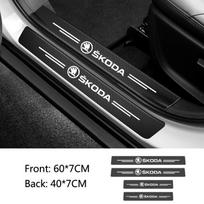 4 vnt. Automobilio emblema Durų slenksčio apsauga nuo įbrėžimų Skoda Octavia Kodiaq Fabia Superb Yeti Rapid Kamiq Karoq Derivat