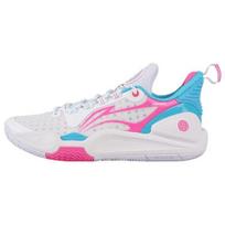 Li Ning Flash 9 Shock Absorption Non-Slip Wear-Resistant Low-Top Basketball Shoes Men Sneakers White Pink ABPT055-1 45