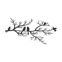 Modern Metal Bird Pendant Wall Decor for Living Room and Office Spaces